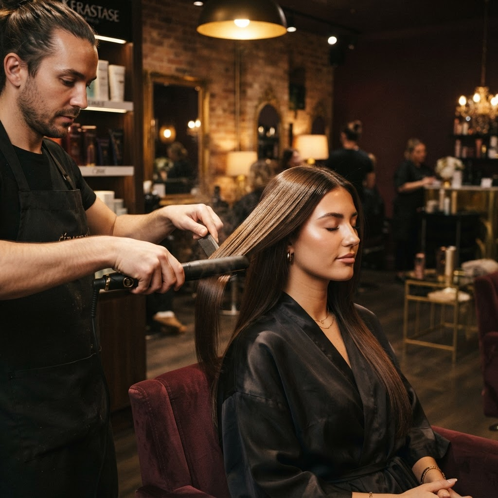 Professional keratin smoothing treatment